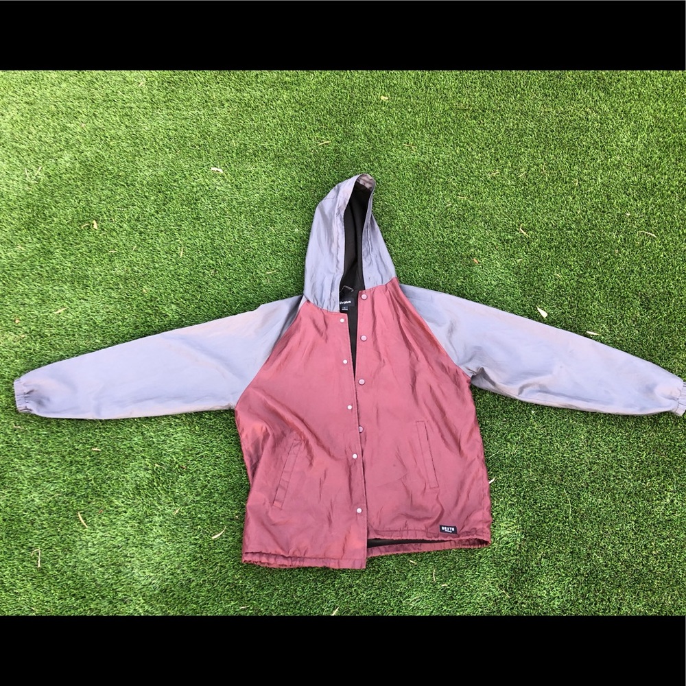 Brixton Men’s Burgundy Windbreaker